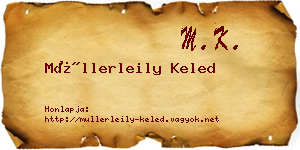 Müllerleily Keled névjegykártya